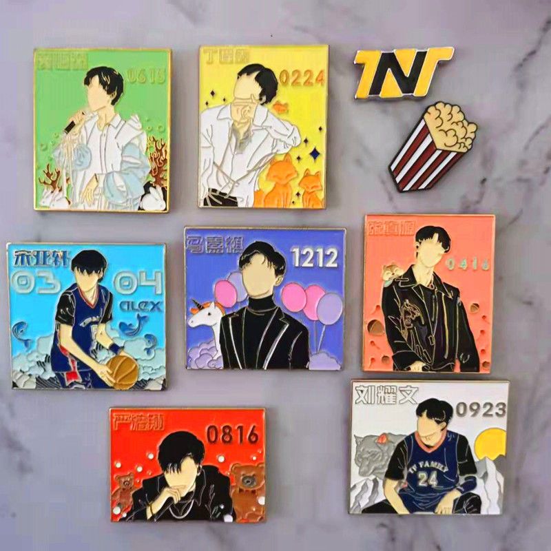 tnt时代少年团周边刘耀文宋亚轩马嘉祺同款金属胸针