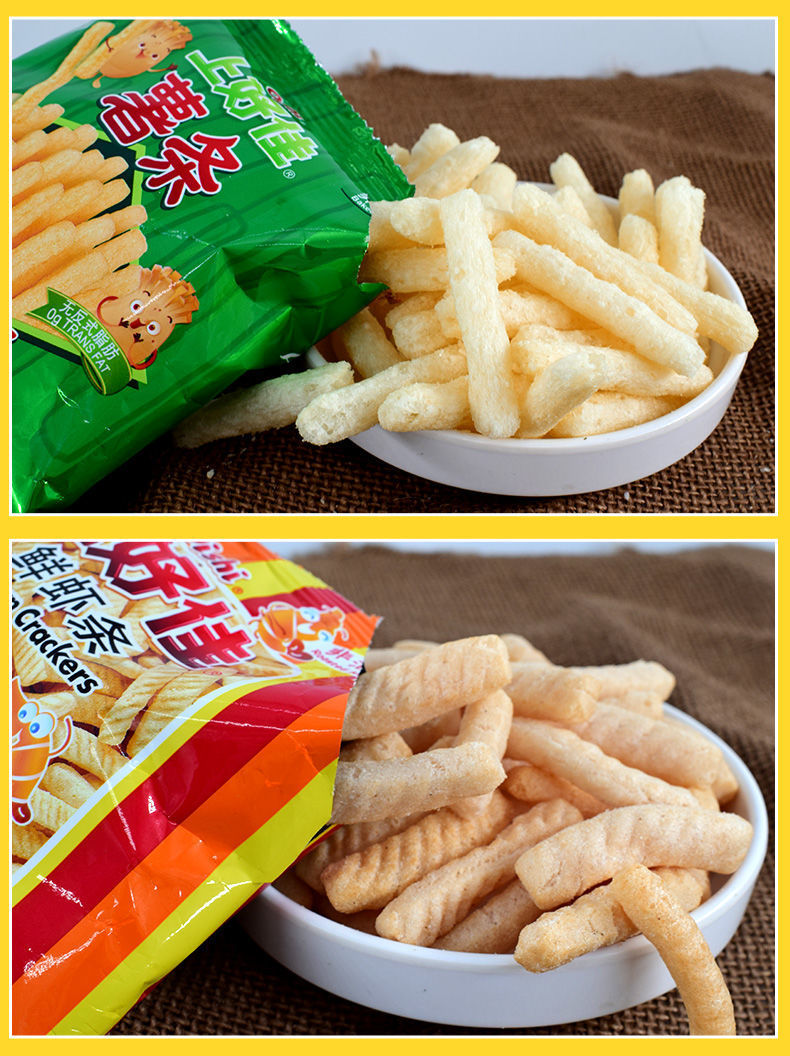 田道谷 虾片虾条薯片50包10包洋葱圈一整箱大礼包儿童零食小吃批发