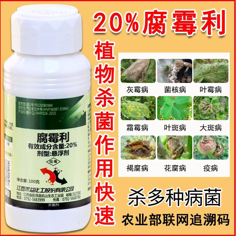 腐霉利20%杀菌剂灰霉病菌核病黑星病早疫病花腐病青霉病特效药