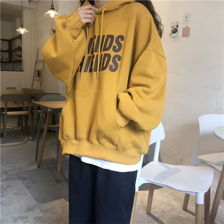 75906-卫衣加厚连帽秋季韩版2021新款潮小个子宽松长袖学生显瘦上衣女装-详情图