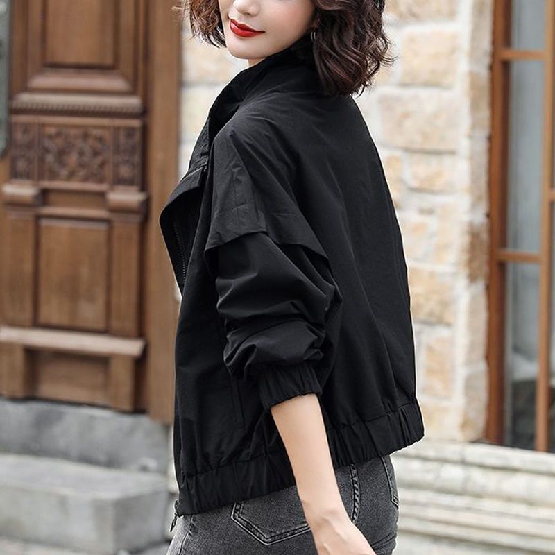 Short coat for women  new Korean version, versatile, fashionable, casual, loose, small, baseball uniform, jacket top