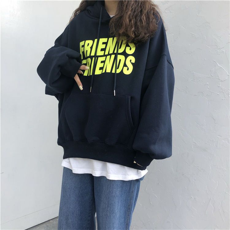 75906-卫衣加厚连帽秋季韩版2021新款潮小个子宽松长袖学生显瘦上衣女装-详情图