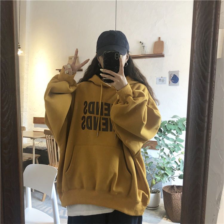 75906-卫衣加厚连帽秋季韩版2021新款潮小个子宽松长袖学生显瘦上衣女装-详情图