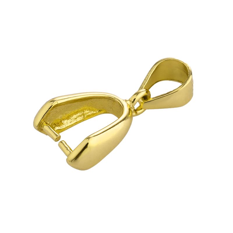 925纯银吊坠夹扣瓜子扣银扣头配件diy连接扣对夹扣项链挂件扣卡扣-图9