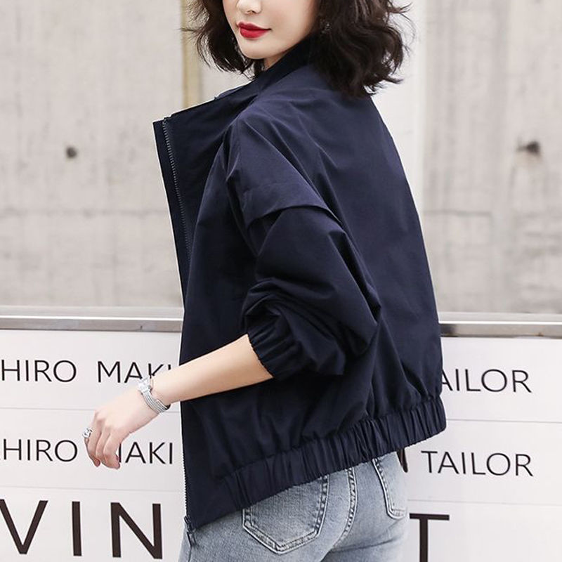 Short coat for women  new Korean version, versatile, fashionable, casual, loose, small, baseball uniform, jacket top