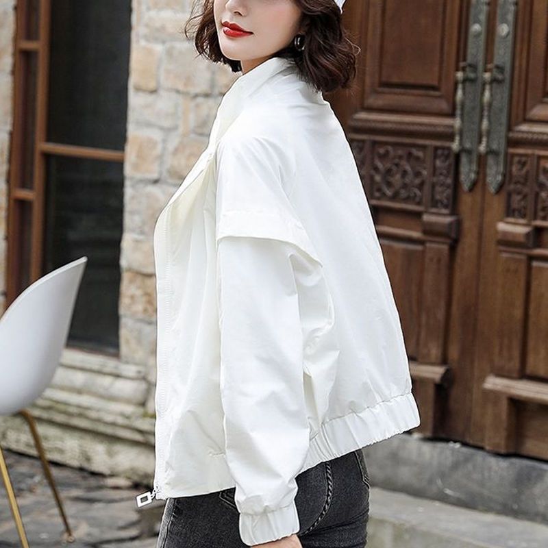 Short coat for women  new Korean version, versatile, fashionable, casual, loose, small, baseball uniform, jacket top