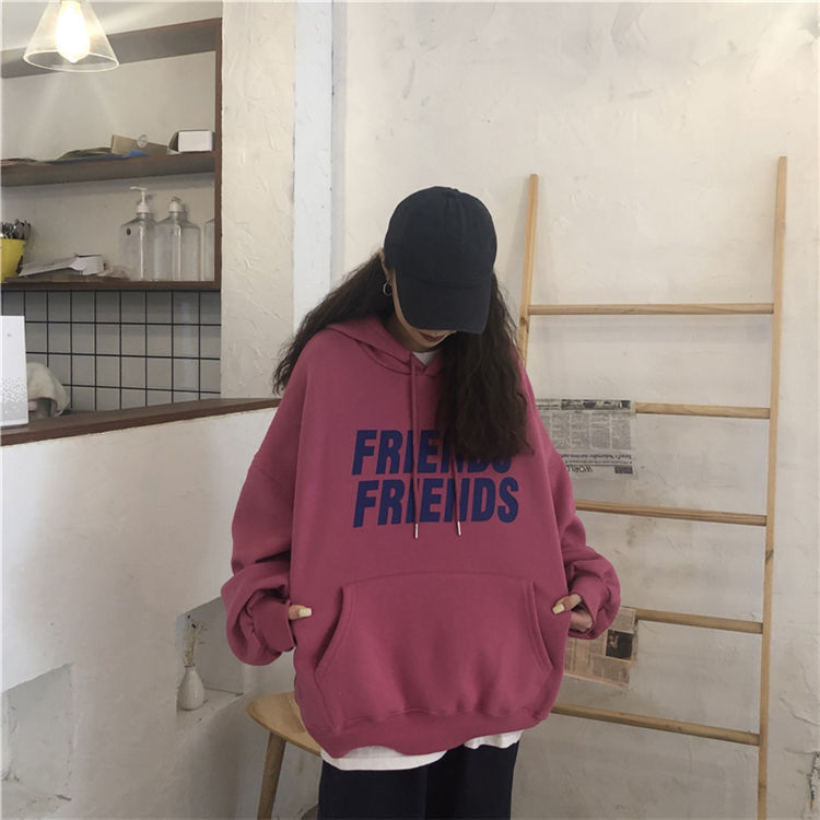 75906-卫衣加厚连帽秋季韩版2021新款潮小个子宽松长袖学生显瘦上衣女装-详情图