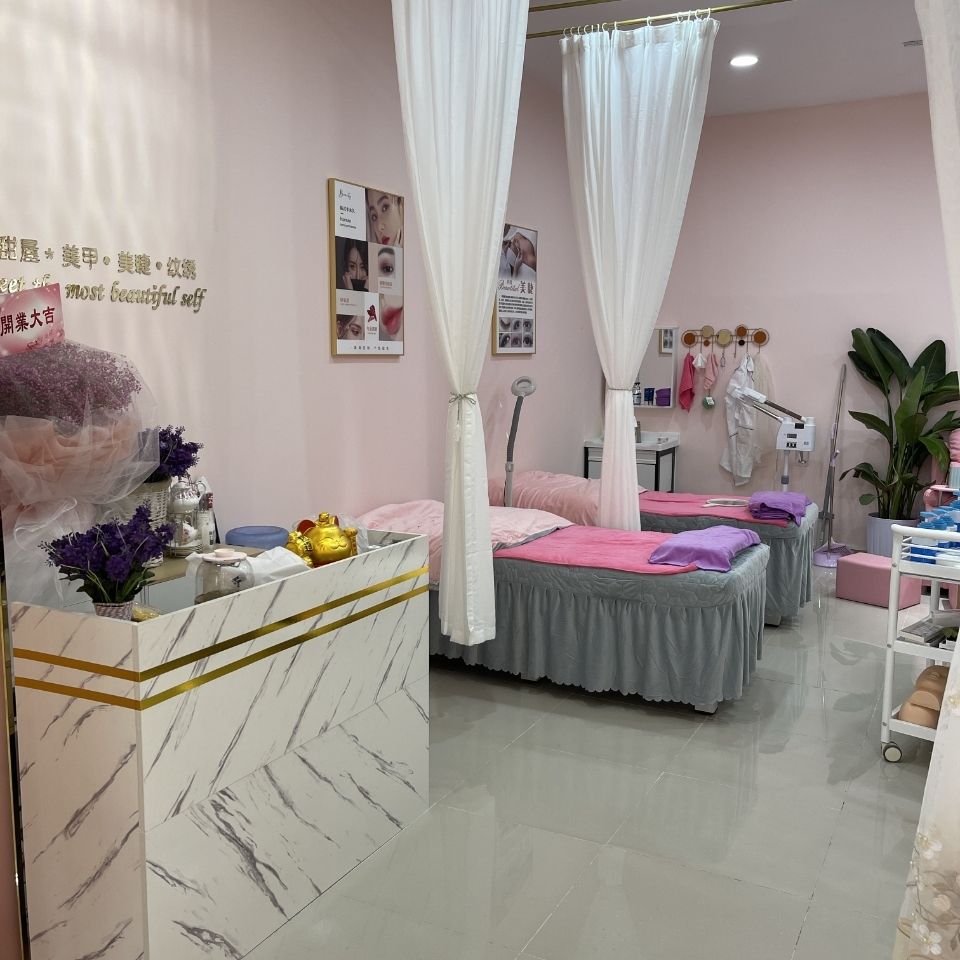 简约铁艺小u形杆美容院美甲理疗床隔断杆美容床隔断帘围帘支撑架