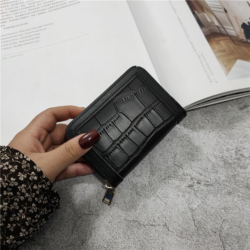 Card holder large-capacity multi-card driver's license jacket female compact crocodile pattern simple anti-degaussing coin purse all-in-one