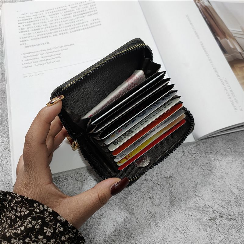 Card holder large-capacity multi-card driver's license jacket female compact crocodile pattern simple anti-degaussing coin purse all-in-one