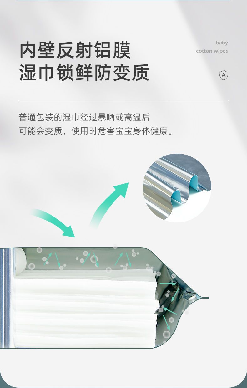 新生儿湿巾手口专用有盖湿巾纸宝宝湿纸巾家庭装80抽*5包
