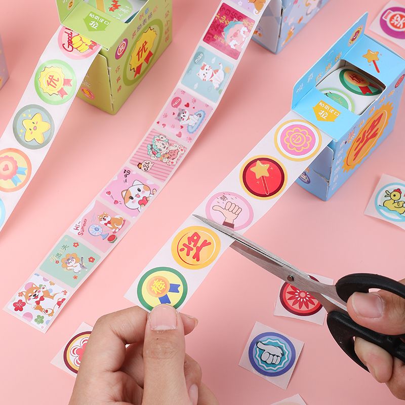300 children's reward stickers teacher praise stickers kindergarten cartoon cute first grade baby decoration small pattern