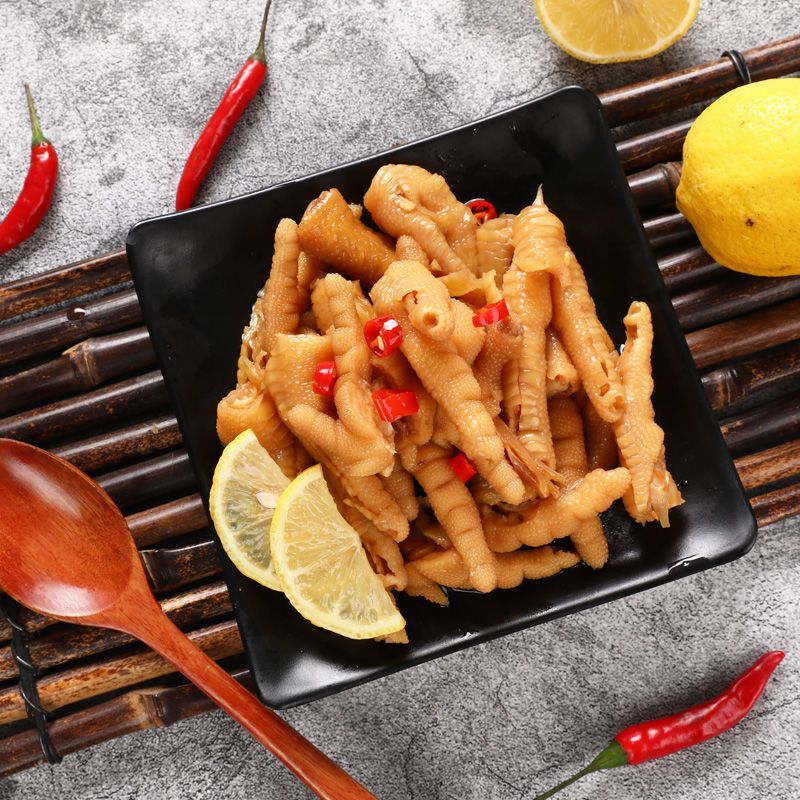 75887-酸辣无骨鸡爪柠檬网红去骨泡椒凤爪脱骨袋装即食盒装熟食小吃零食-详情图