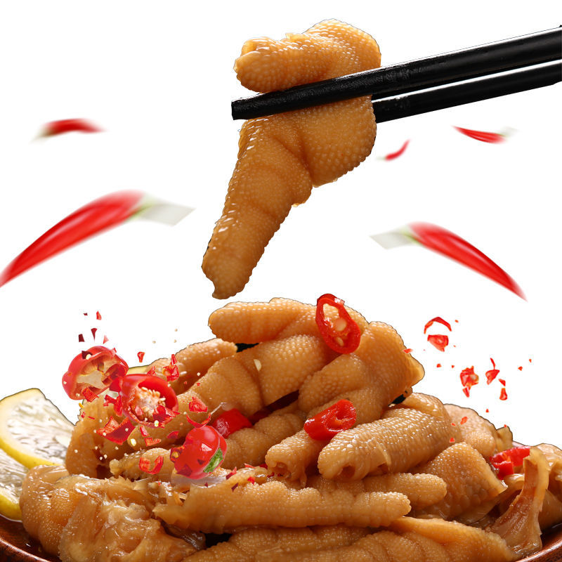 75887-酸辣无骨鸡爪柠檬网红去骨泡椒凤爪脱骨袋装即食盒装熟食小吃零食-详情图