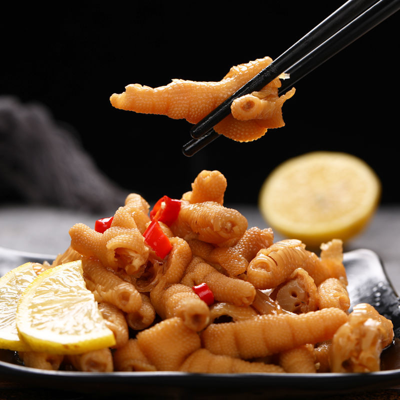 75887-酸辣无骨鸡爪柠檬网红去骨泡椒凤爪脱骨袋装即食盒装熟食小吃零食-详情图