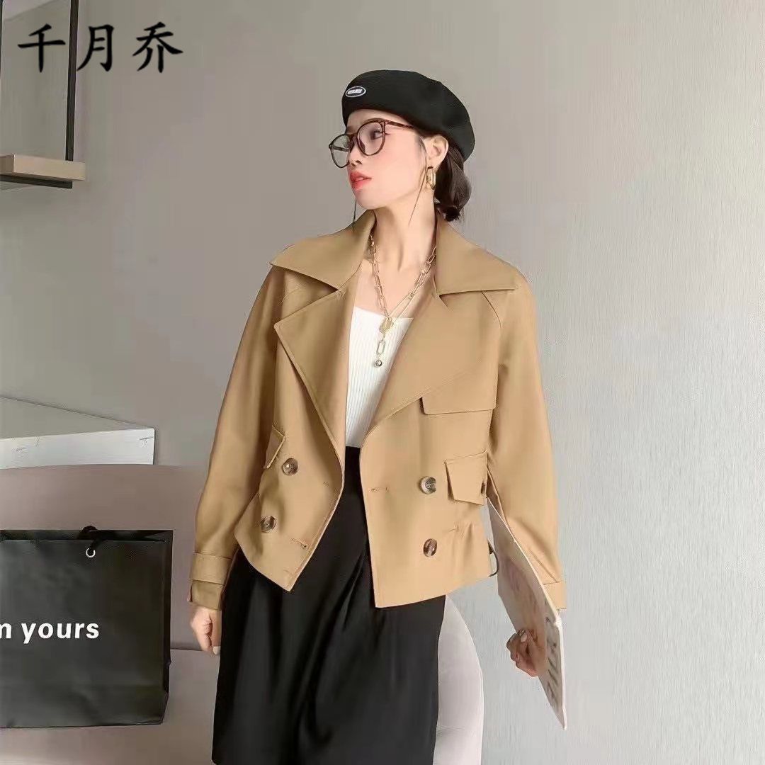 2021年新款早秋装女士短款外套春秋季韩版风衣宽松学生大衣潮女装