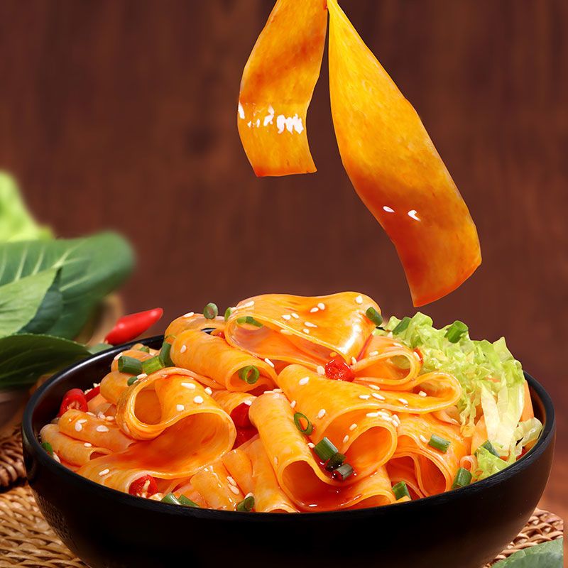 75803-红油面皮麻酱面皮批发凉皮方便面网红零食面食类夜宵速食袋装-详情图