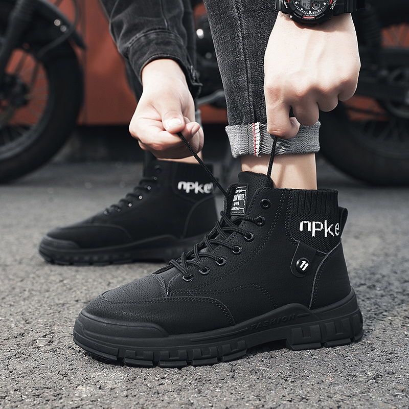 High-top men's shoes 2022 new tooling British style mid-top trendy shoes all-match Korean version trendy brand autumn Martin boots men