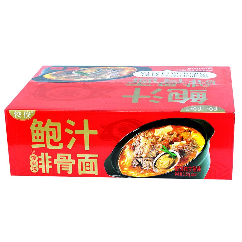 106114-佼佼鲍汁排骨鸡汤面礼盒整箱非油炸方便面饼火锅面早餐汤面细面条-详情图