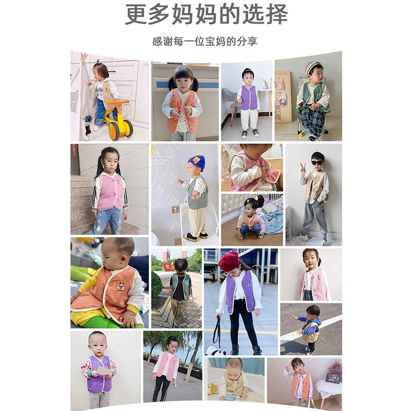 75798-迪士尼儿童羽绒棉马甲2021新款冬季男童女童外穿背心婴儿宝宝坎肩-详情图