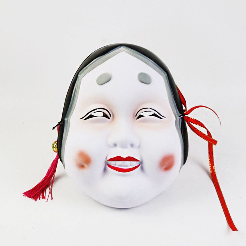 可可精選)能面面具孫次郎日本戲劇道具演出鬼首赤般若天狗丑女人表演 ...