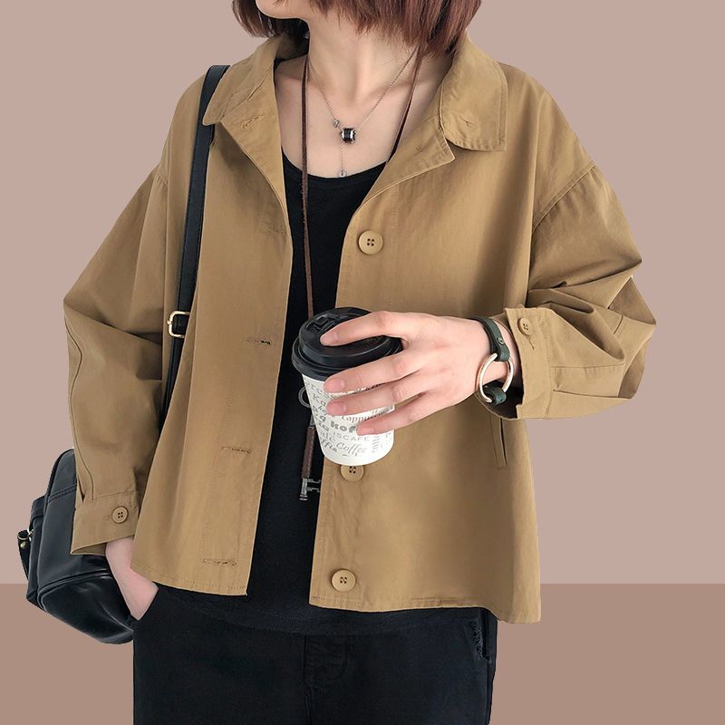 Spring and Autumn Casual Short Coat Women 2023 New Korean Version All-match Loose Plus Size Jacket Reduces Age Shorty Tops