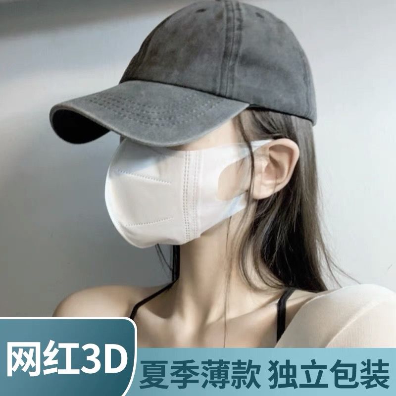 75624-网红3D口罩显脸小口罩立体三层口罩时尚防护口罩透气防尘口罩【9月17日发完】-详情图
