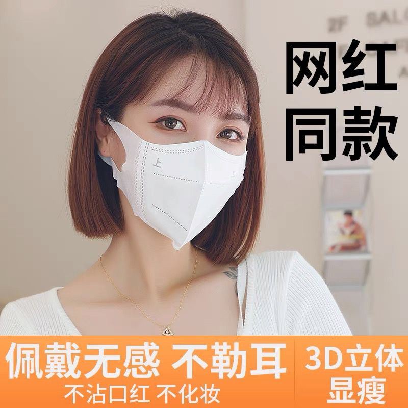 75624-网红3D口罩显脸小口罩立体三层口罩时尚防护口罩透气防尘口罩【9月17日发完】-详情图