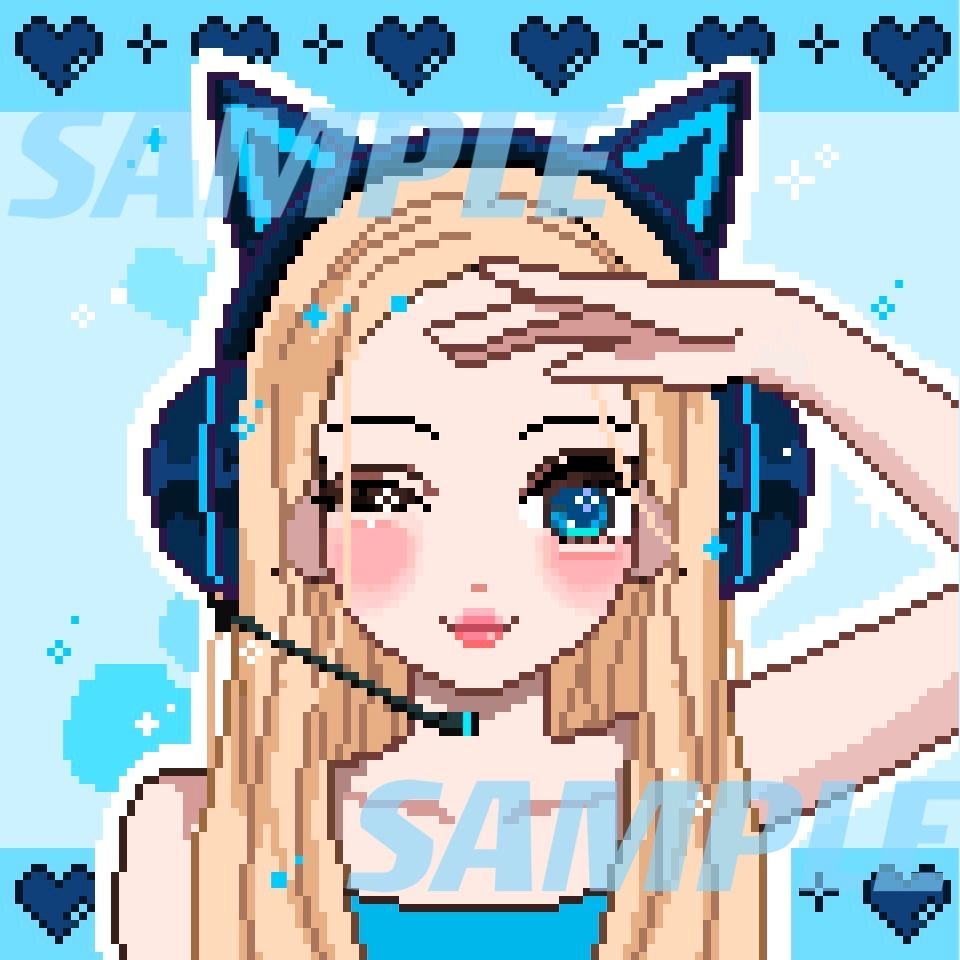 原创像素风马赛克真人照片情侣约稿定制个性卡通手绘头像插画设计 虎窝拼