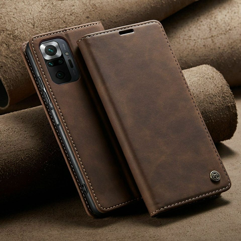 真皮新款红米note10手机壳小米11lite手机皮套翻盖插卡皮套外贸款