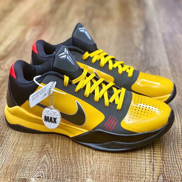 纯原zoom kobe5brucelee科比5男子黑黄实战篮球鞋386429-701