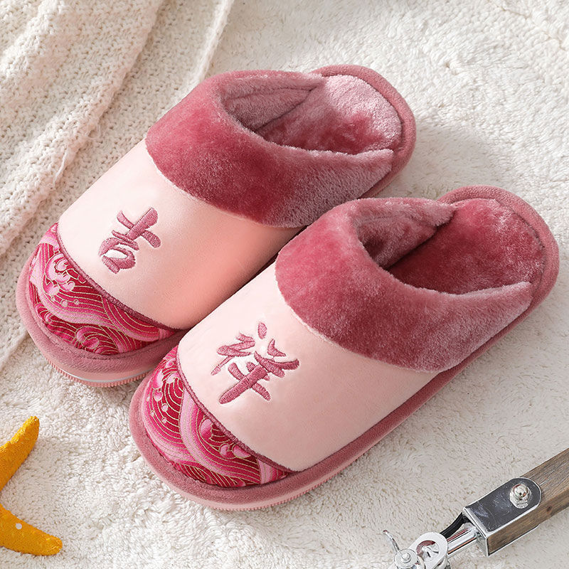 Cotton slippers male 2022 new winter home indoor thick bottom non-slip warm home female couple slippers cotton slippers