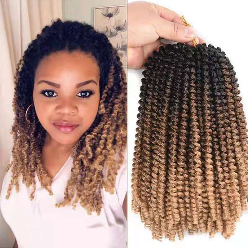 spring twist crochet braids afro braiding hair非洲脏辫弹簧辫