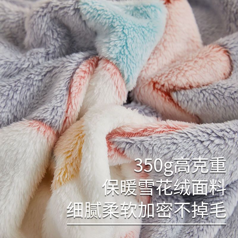 珊瑚绒枕头套男大号48x74cm冬季双面牛奶法兰绒枕套一对装毛绒绒2