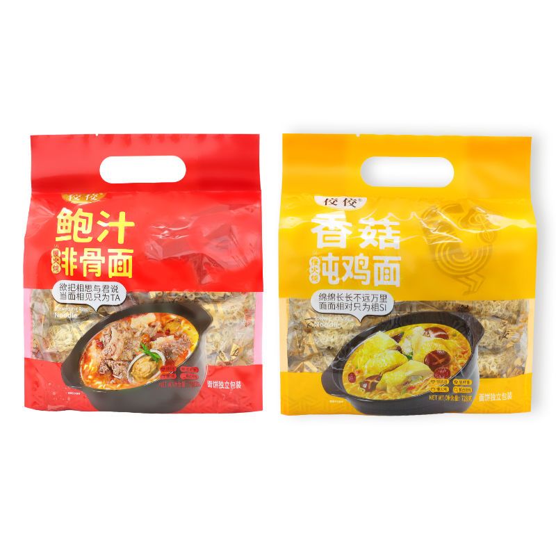 106114-佼佼鲍汁排骨鸡汤面礼盒整箱非油炸方便面饼火锅面早餐汤面细面条-详情图