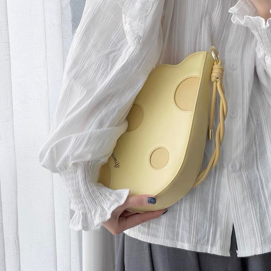 YINMEI包包新款奶酪腋下包女原创设计复古单肩包高级感手提包