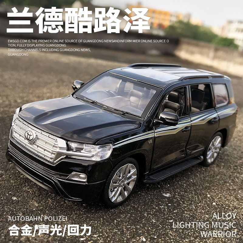 兰德酷路泽合金车模仿真金属越野车汽车模型回力儿童玩具车男孩