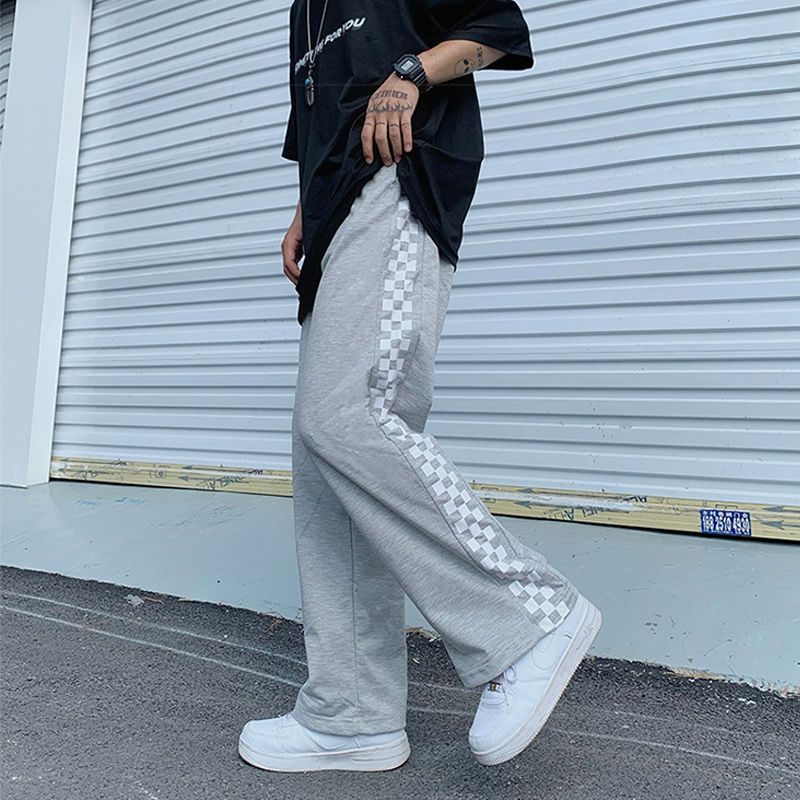 High Street Oversize Sports Long Pants Spring and Autumn Boys' Straight Sweatpants Trend Versatile Casual Pants for Men and Women