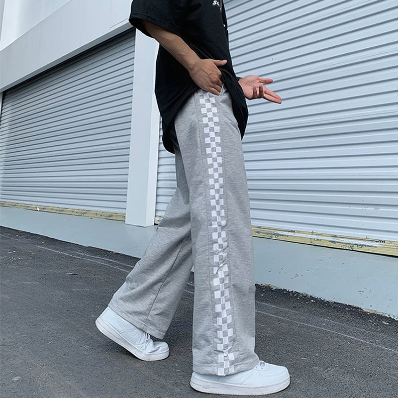 High Street Oversize Sports Long Pants Spring and Autumn Boys' Straight Sweatpants Trend Versatile Casual Pants for Men and Women