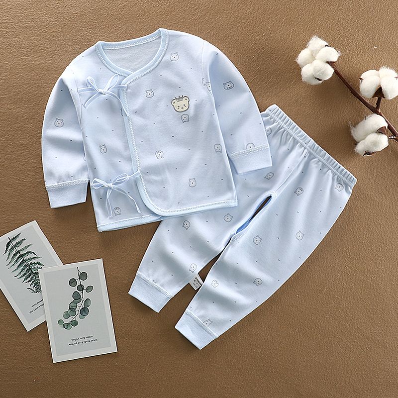 Pure cotton newborn underwear set pajamas newborn male and female treasure baby spring and autumn underwear infant monk suit
