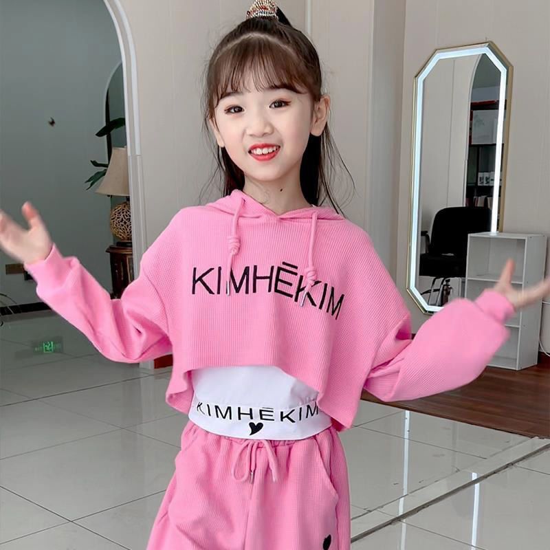 早秋套裝洋氣秋款2022年女童裝秋裝8到12歲女大童潮服炸街三件套