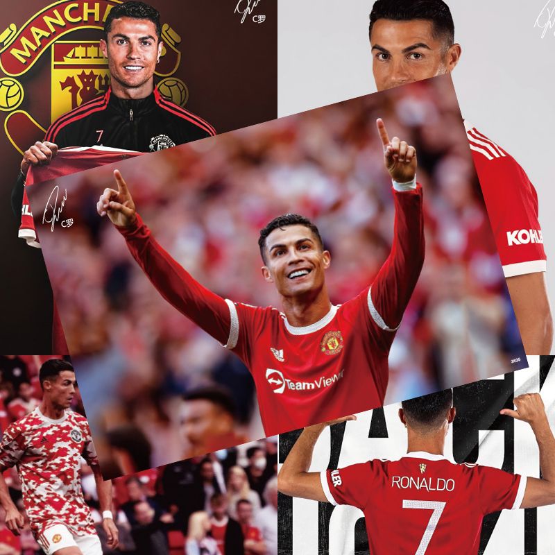 罗纳尔多海报高清新款足球明星c罗海报墙贴 大张宿舍超大壁纸周边