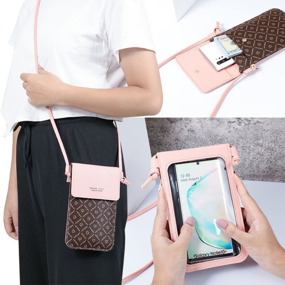 新款手机包女小巧学生斜挎包可触屏手机袋迷你时尚大容量小包包女