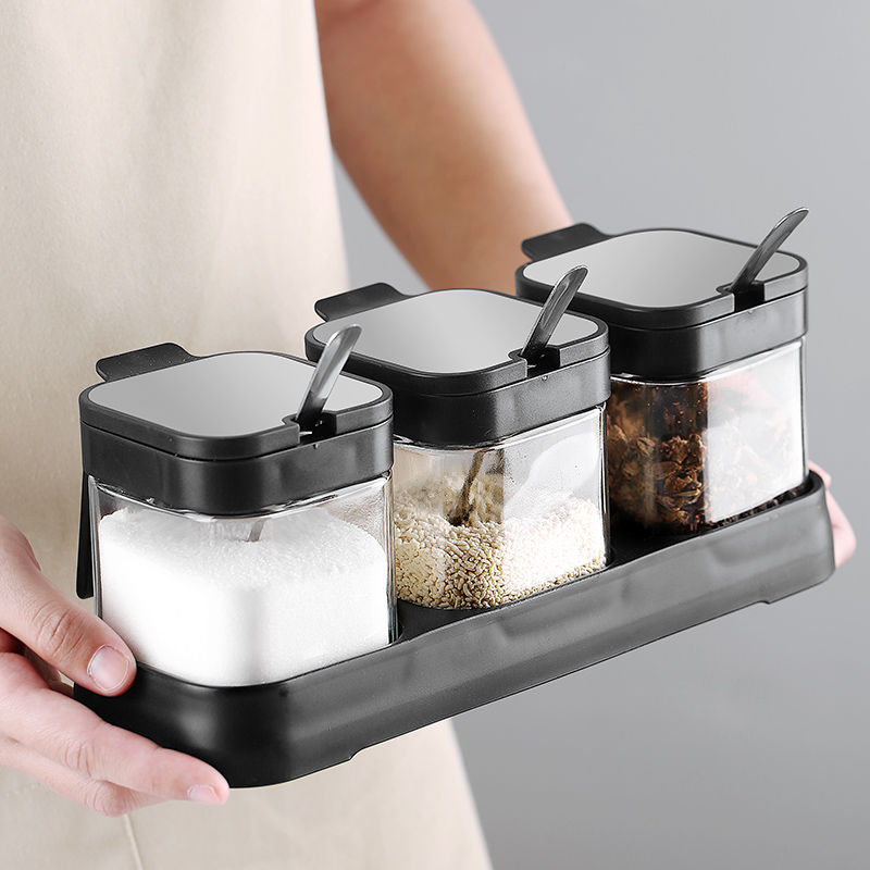 玻璃调料盒调料罐子组合装调味罐厨房用品家用大全装盐罐油瓶套装