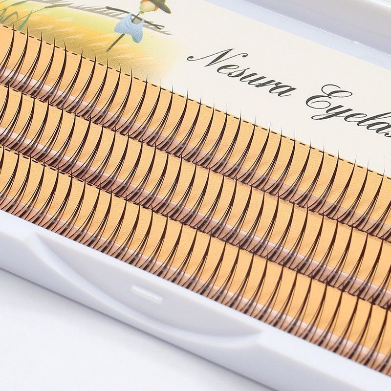 新手自嫁接假睫毛韩国稻草人10根朵毛aa型鱼尾仙子柔软自然 虎窝拼