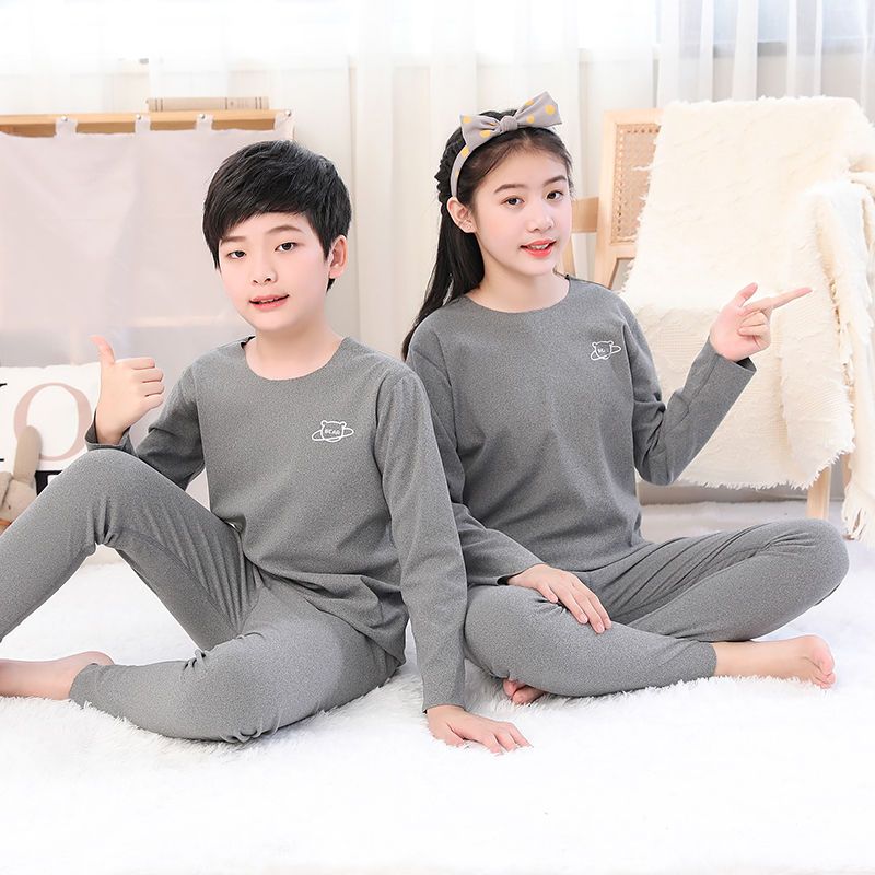 兒童德絨內衣套裝中大童秋衣秋褲男女寶寶秋冬保暖無痕睡衣家居服