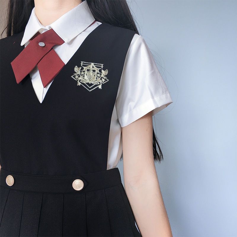 Spring and summer nursing skirt Japanese JK uniform large size fat sister card milk skirt suit college wind dress class service suit