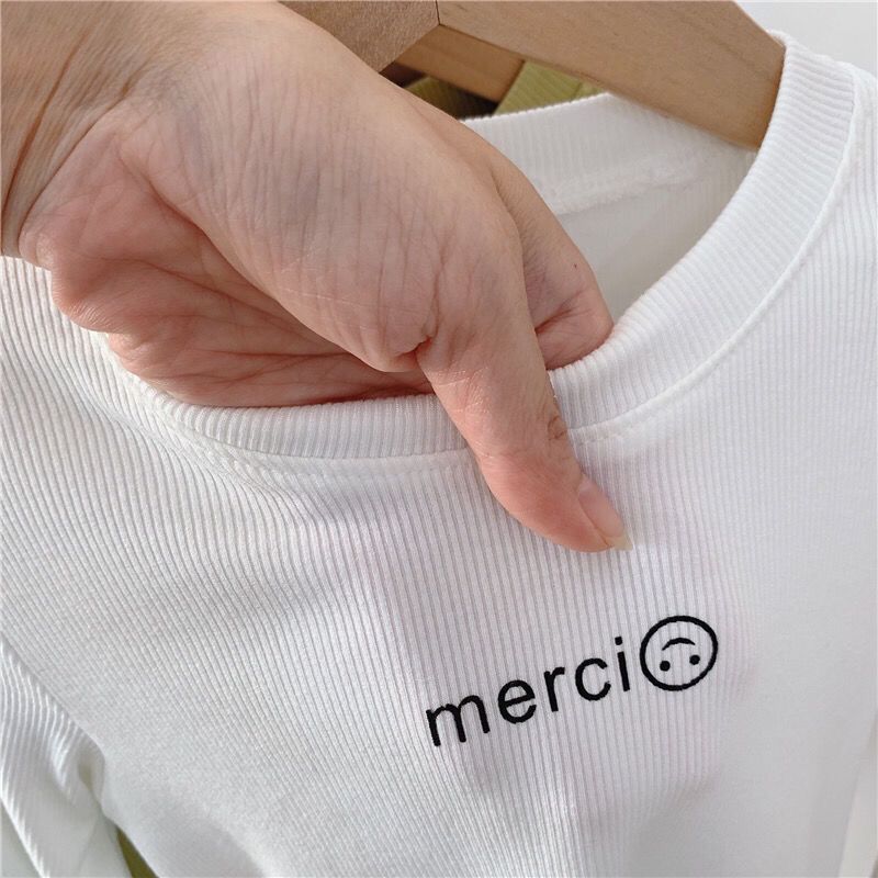 Children's clothing new products girls simple facial mask T pure cotton bottoming shirt round neck autumn long-sleeved versatile T-shirt  inner wear