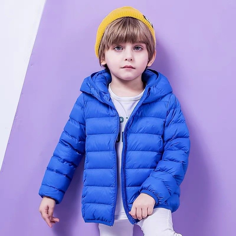 New white duck down children's down jacket light and thin boys and girls middle and big children's coat children's baby autumn and winter children's clothing