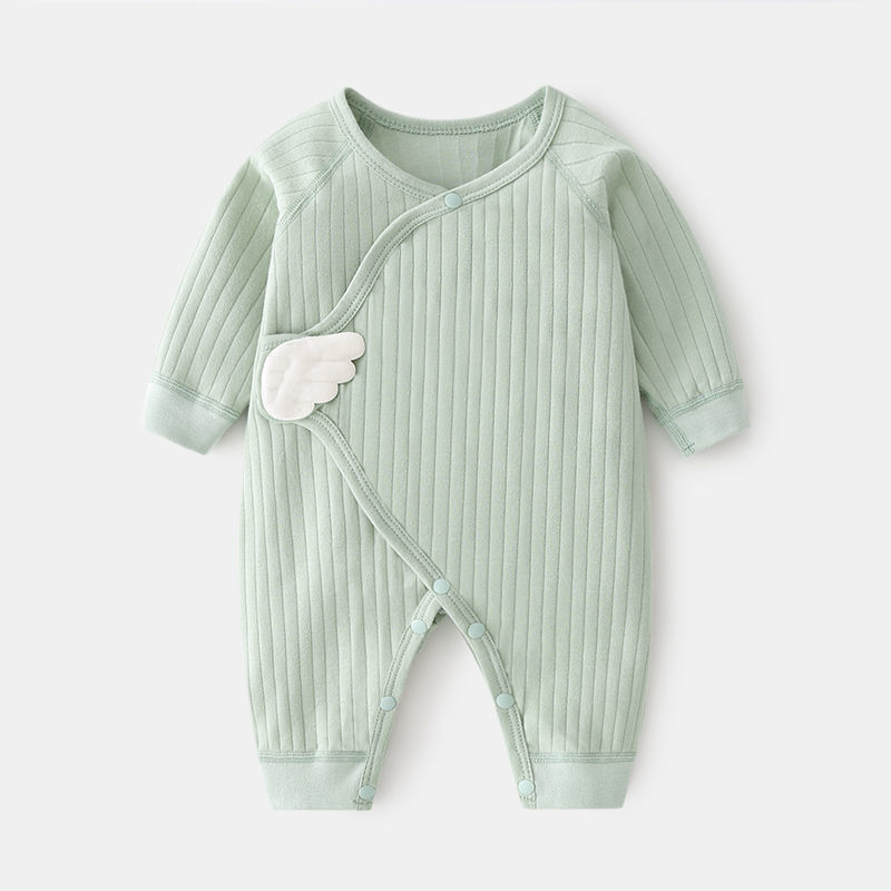 新生嬰兒連體衣兒童秋冬純棉無骨哈衣服初生睡衣男女寶寶爬服春秋